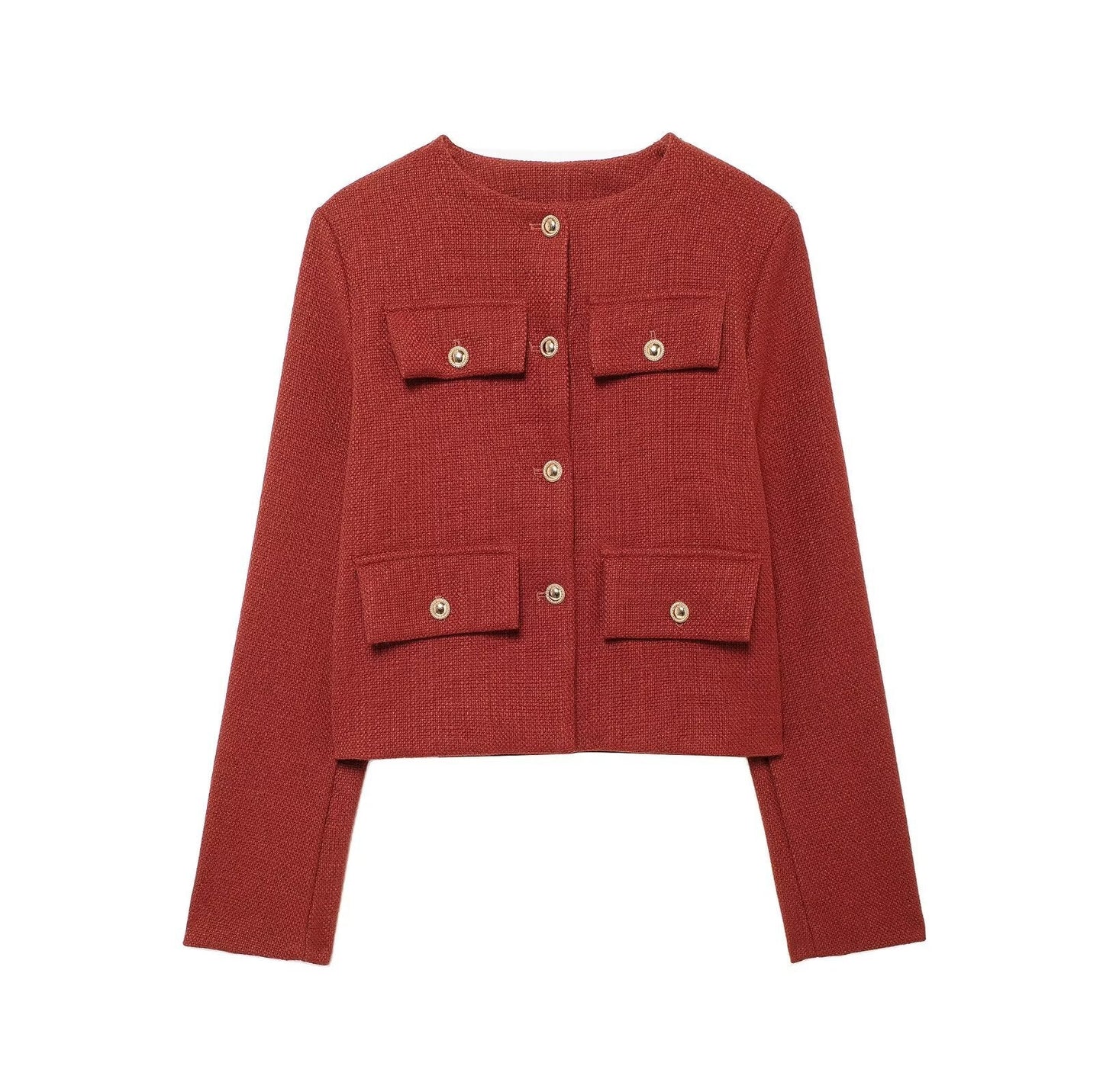 French Style Chic Short Coat | same ANTHEM - Rouge color D6 / S