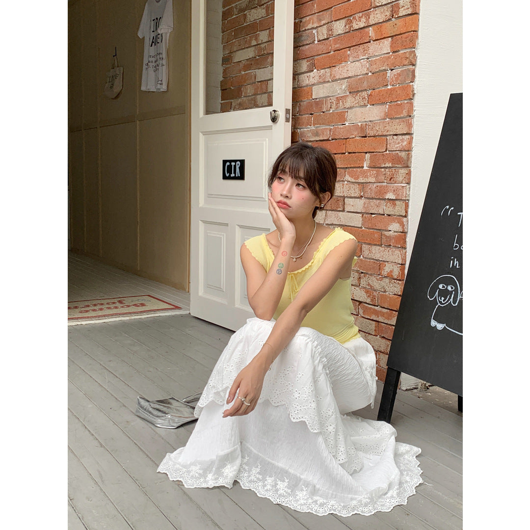 French Style Lace A-Line Midi Skirt | Romantic & Dreamy Fashion for Lovers | Same ANTHEM