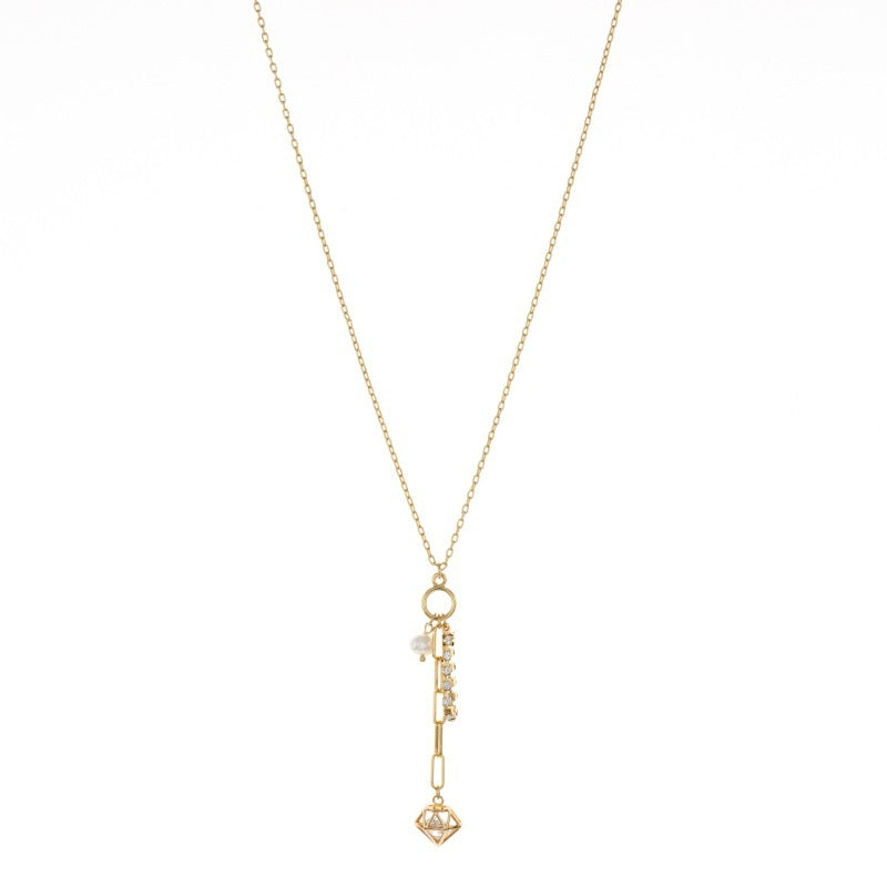 Frosty Gold Plated Zircon Pendant Necklace | Soulmate & Lovers Jewellery | same ANTHEM - Gold