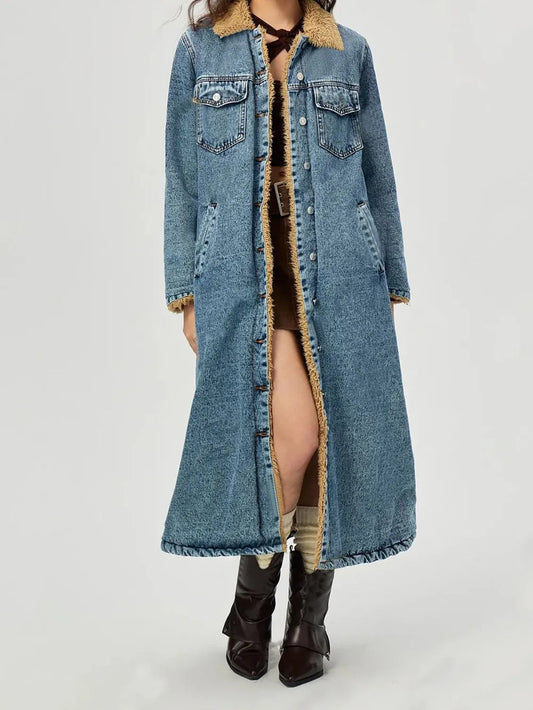 Fur Lined Denim Jacket for Women | same ANTHEM. Soulmate Streetwear - Medium / L