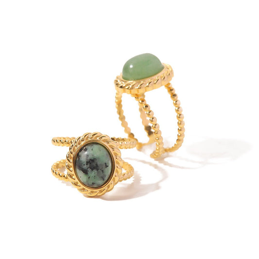 Gemstone Style Titanium Steel Ring – Women’s Statement Jewellery | same ANTHEM