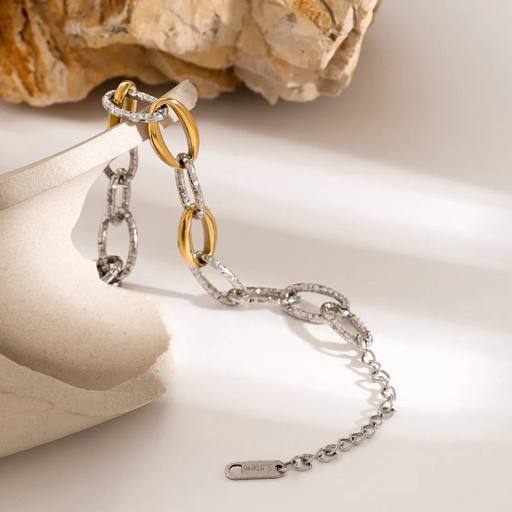 Gold-Plated Stainless Steel Bracelet – Streetwear Jewelry | same ANTHEM. - Silver / One Size