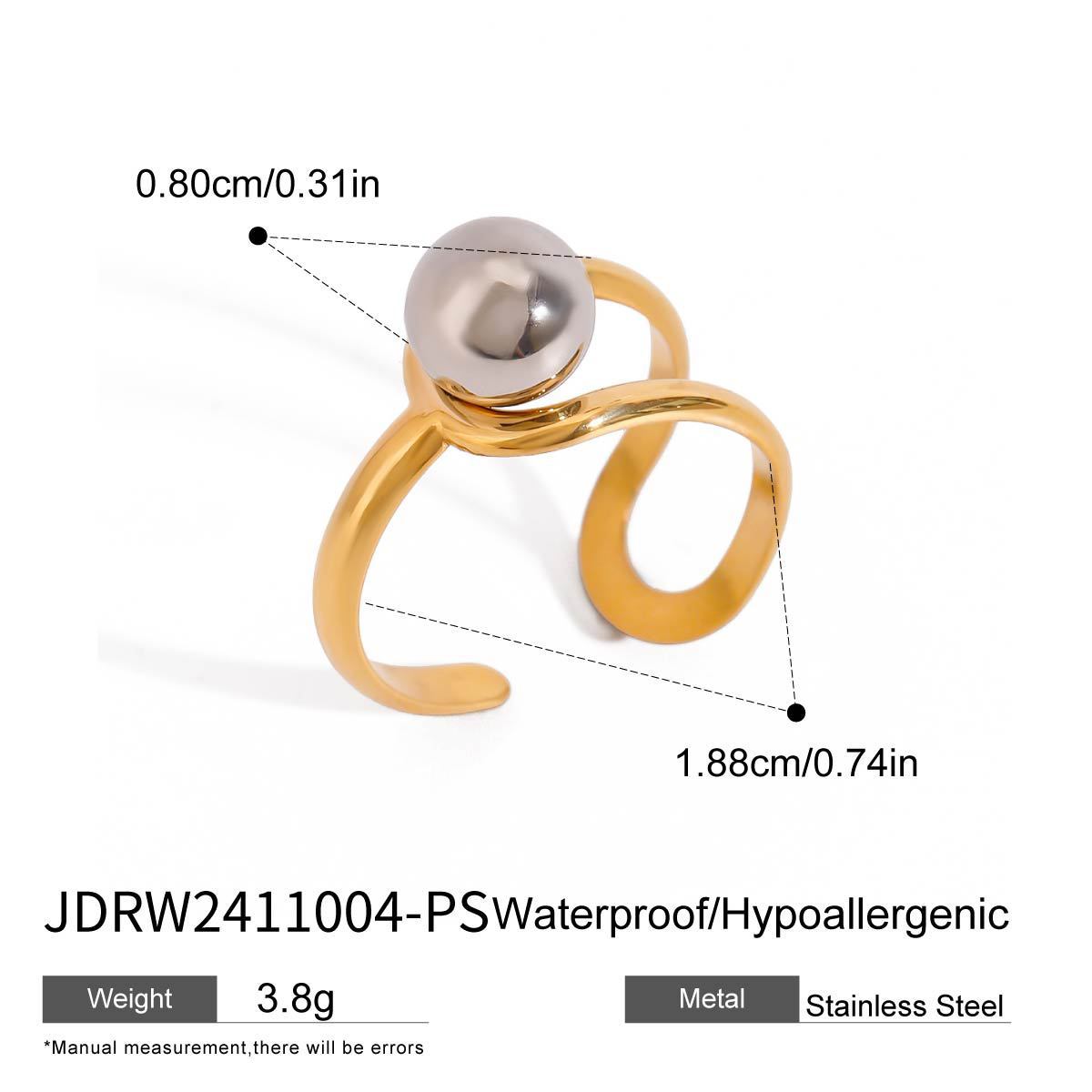 Gold & Silver Matching Line Ring | Minimalist Soulmate Jewelry | Same Anthem - JDRW2411004PS
