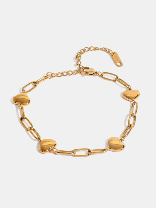 Gold-Spliced Titanium Steel Bracelet – Niche Streetwear Accessory | same ANTHEM. - Gold / One Size