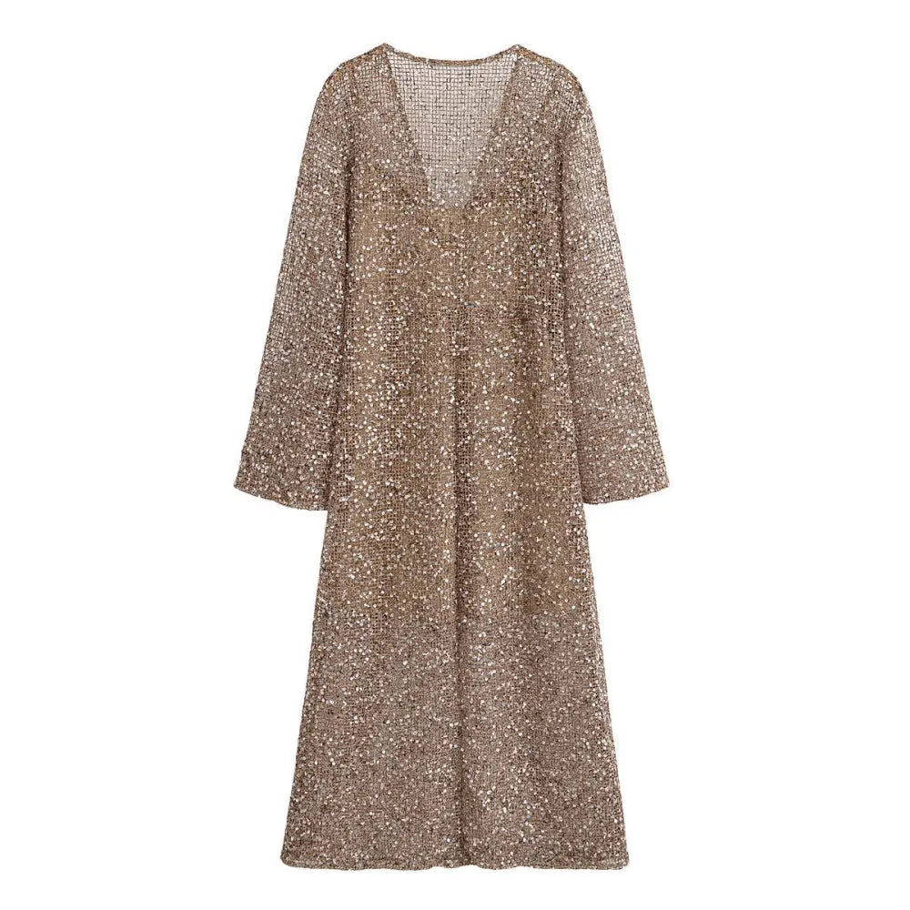 Golden Beaded Midi Dress – Soulmate Streetwear | same ANTHEM.