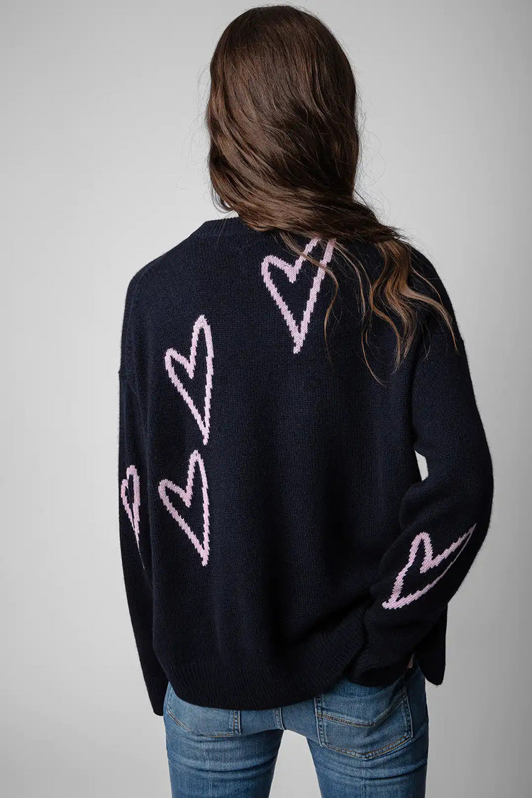Handmade Heart Knitted Sweater | same ANTHEM.