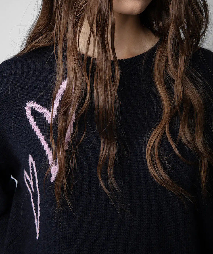 Handmade Heart Knitted Sweater | same ANTHEM.