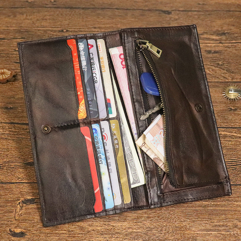 Handmade Pleated Long Wallet for Men – same ANTHEM. Soulmate Streetwear Accessory