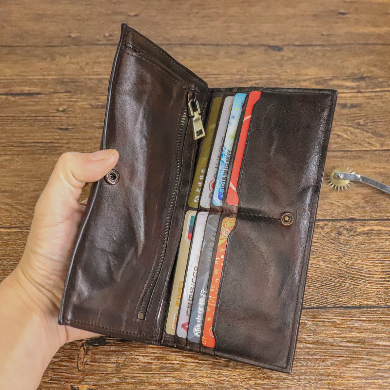 Handmade Pleated Long Wallet for Men – same ANTHEM. Soulmate Streetwear Accessory