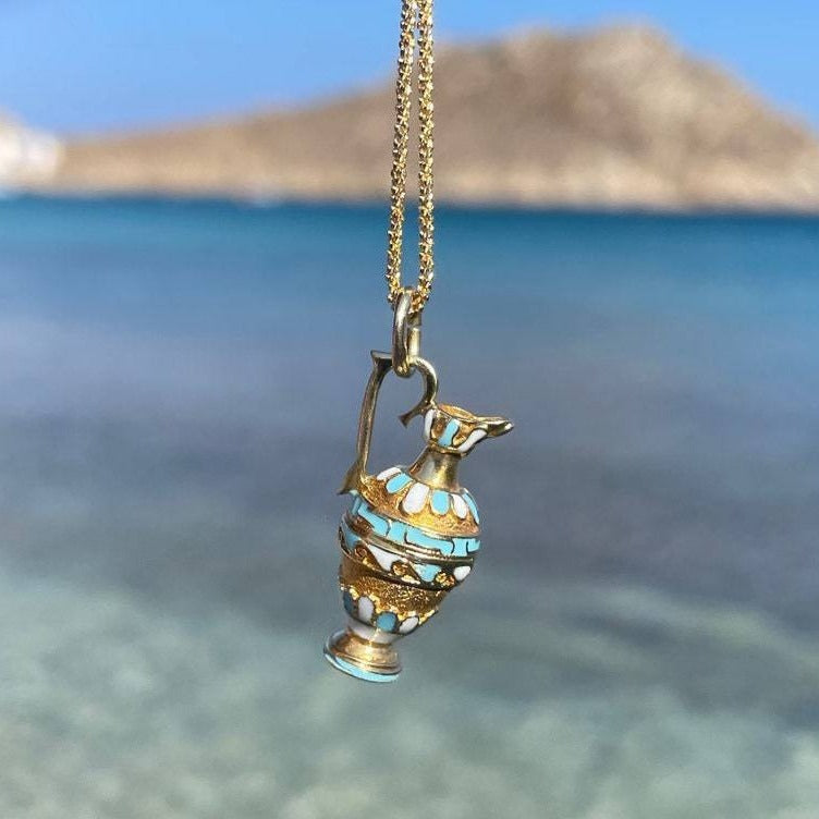 Handmade Titanium Steel Color Water Bottle Necklace | Chic Boho Statement | same ANTHEM - Gold