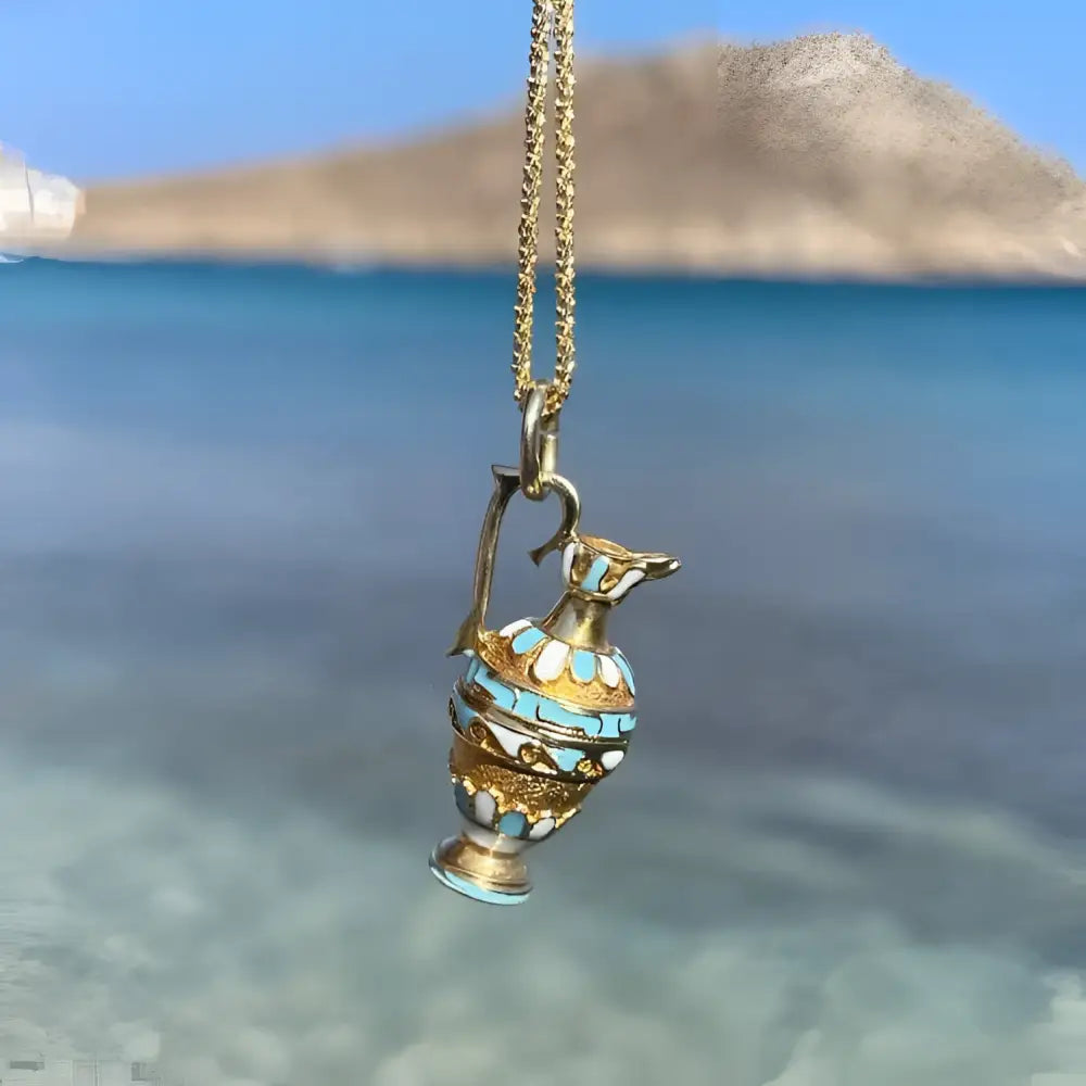 Handmade Titanium Steel Color Water Bottle Necklace | Chic Boho Statement | same ANTHEM - Gold