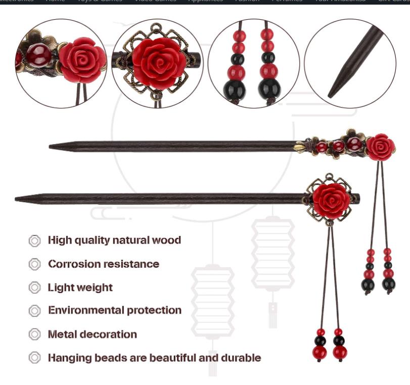 Handmade Vintage Wood Hair Stick for Women | same ANTHEM.