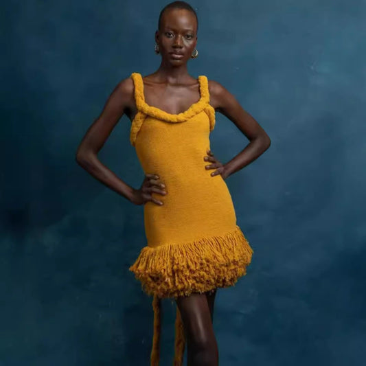 Handwoven Tassel Short Dress – Soulmate Streetwear | same ANTHEM.