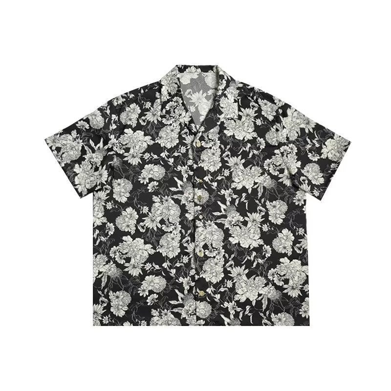Hawaiian Camellia Shirt – Cool Black & White Summer Style | same ANTHEM - Shirt