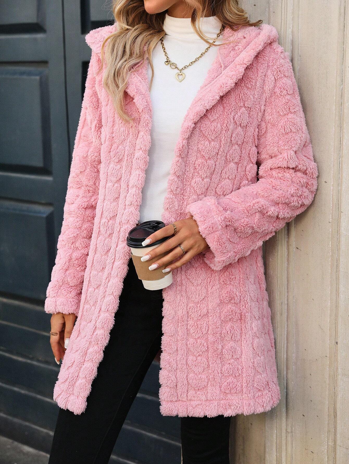 Heart Hooded Fuzzy Coat for Women | same ANTHEM. Soulmate Streetwear