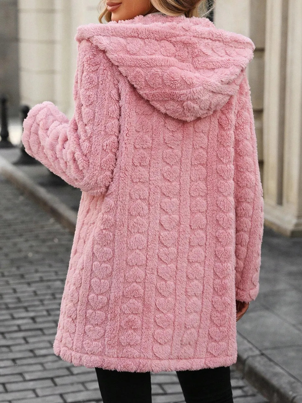 Heart Hooded Fuzzy Coat for Women | same ANTHEM. Soulmate Streetwear