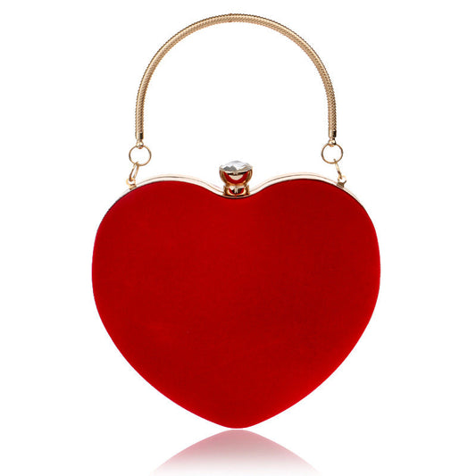 Heart-Shaped Cosmetic & Evening Bag – Chic Streetwear Clutch | same ANTHEM - Red
