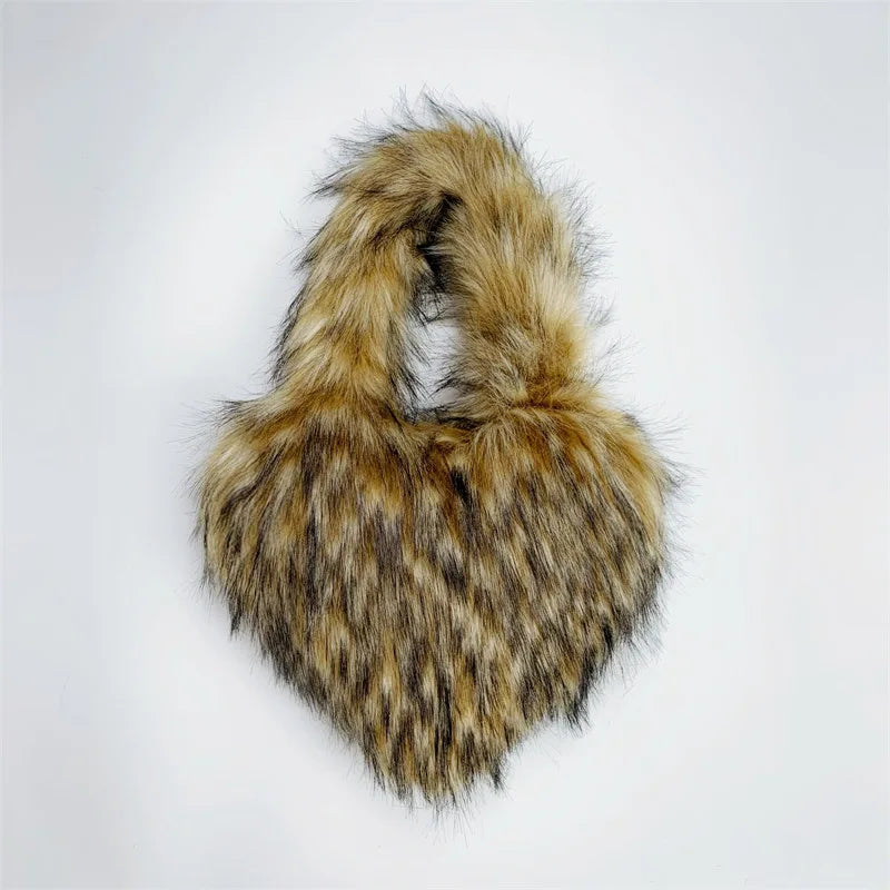 Heart-Shaped Faux Fur Bag – Soulmate Streetwear | same ANTHEM