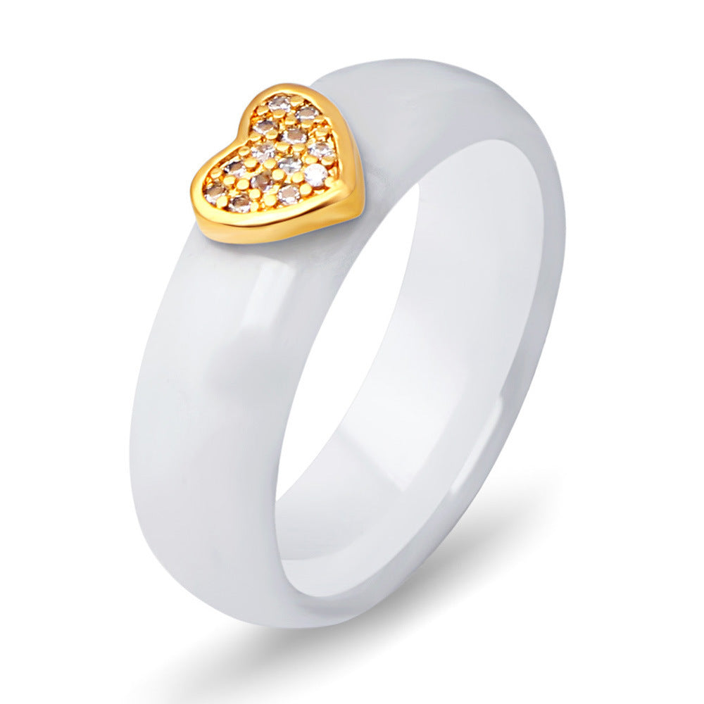 Heart-Shaped Ring | Matching Soulmate Jewelry | Same Anthem - White / NO6