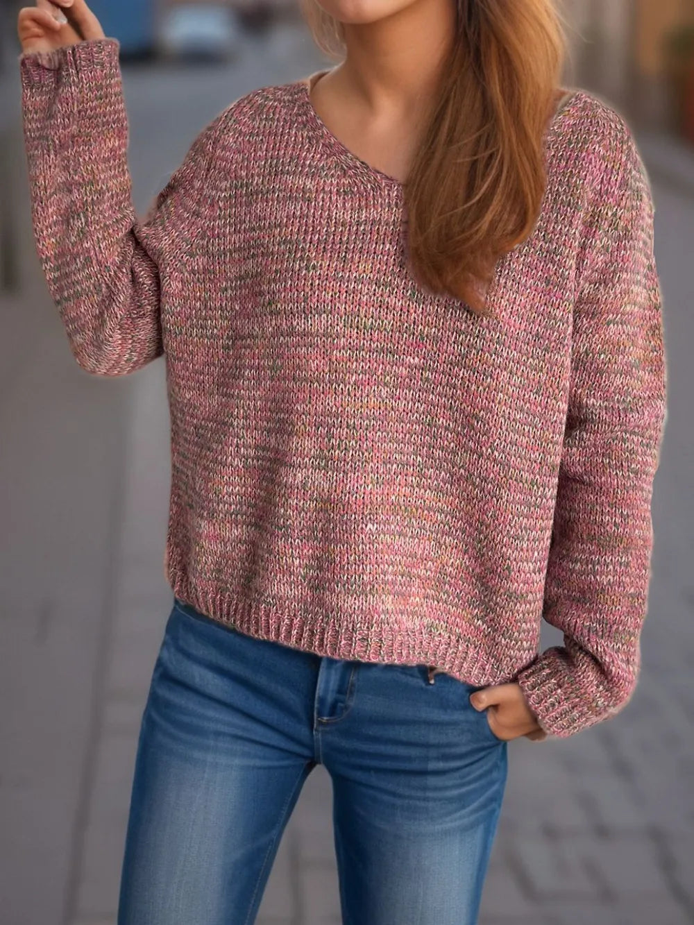 Heathered V-Neck Sweater – same ANTHEM | Dreamy French Chic for Soulmates