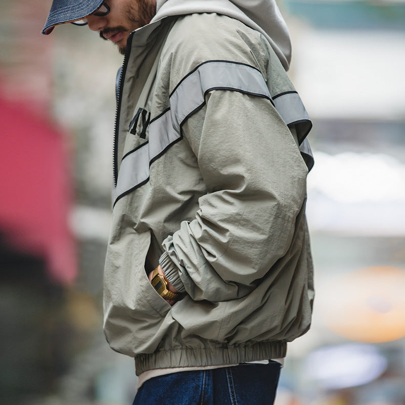 Hooded Pilot Jacket Loose Training Wear Men | same ANTHEM. Men’s Coats | Classic & Casual Streetwear