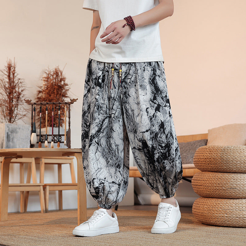 Ice Cotton Harem Lantern Pants – Loose Wide Leg Streetwear | same ANTHEM. - ② translates to: No. 2 Ink Color / M