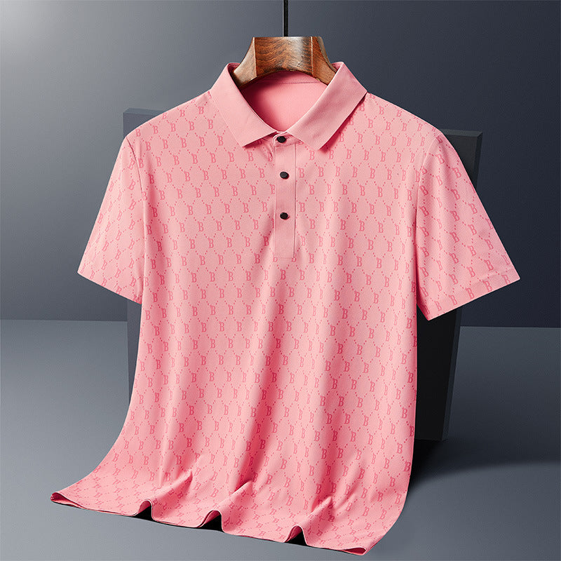 Ice Silk Seamless Adhesive Top - Begonia Red / 2XL