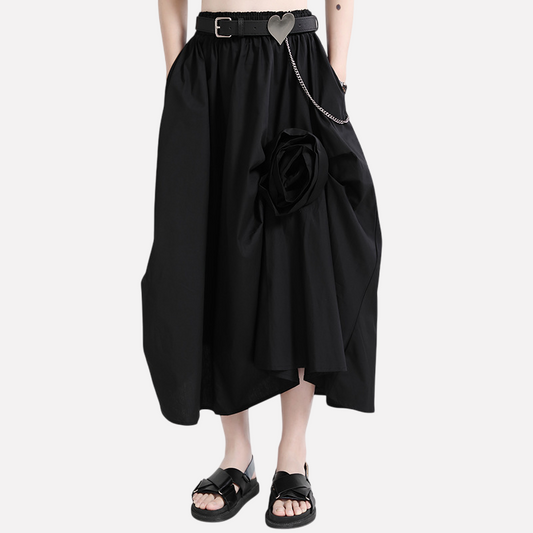 Irregular Flower Half Skirt | Japanese Style Romantic Chic | same ANTHEM