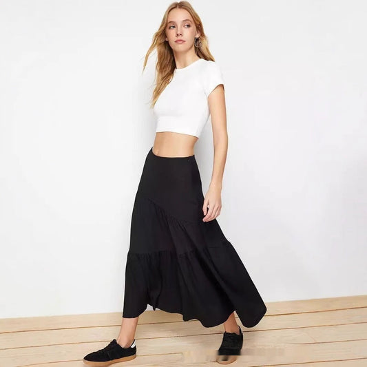 Irregular Pleated A-Line Skirt – Fancy Big Hem for Lovers | Same ANTHEM