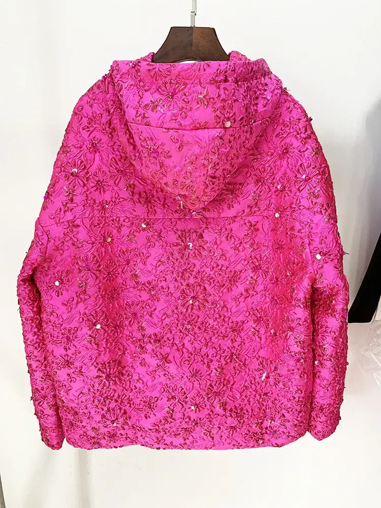 Jacquard Beaded Hoodie for Women – Dreamy Soulmate Streetwear | same ANTHEM