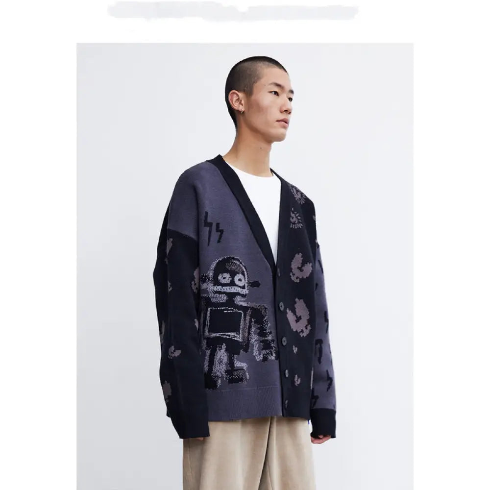 Jacquard Knit Jacket | same ANTHEM. - cardigan