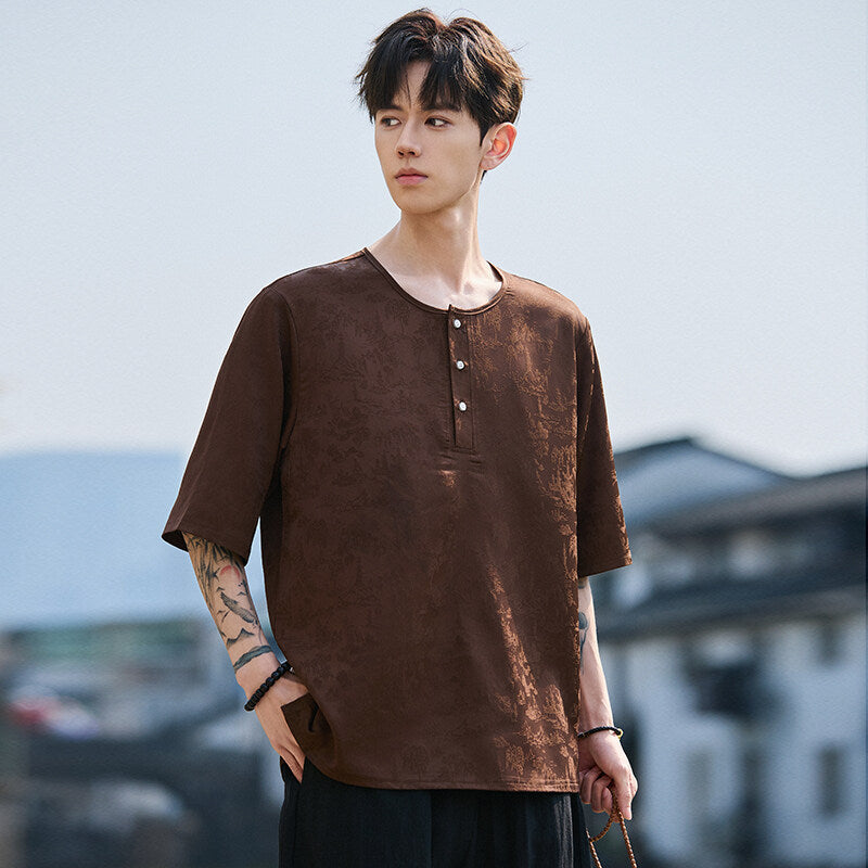 Jacquard Short Sleeve T-Shirt – Men’s Streetwear | same ANTHEM
