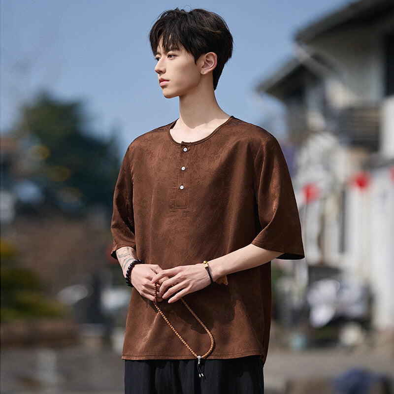 Jacquard Short Sleeve T-Shirt – Men’s Streetwear | same ANTHEM