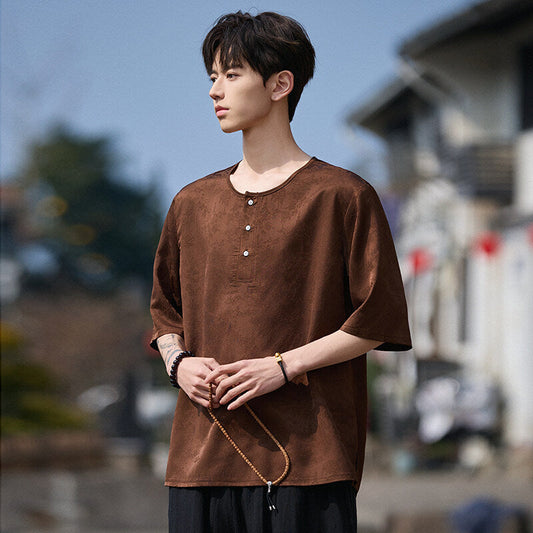 Jacquard Short Sleeve T-Shirt – Men’s Streetwear | same ANTHEM