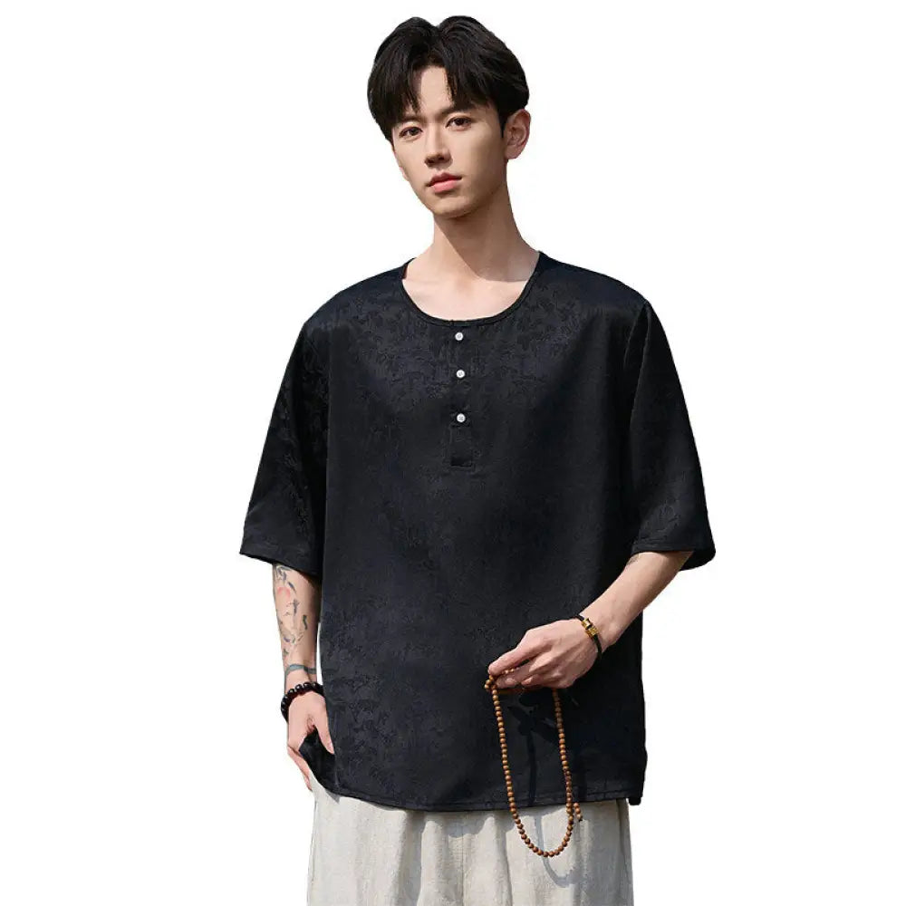 Jacquard Short Sleeve T-Shirt – Men’s Streetwear | same ANTHEM