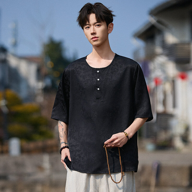 Jacquard Short Sleeve T-Shirt – Men’s Streetwear | same ANTHEM