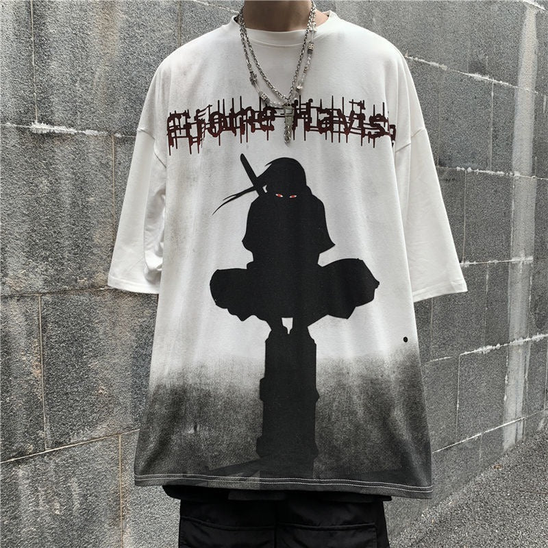 Japanese Anime Print Loose T-Shirt – Street Style | same ANTHEM