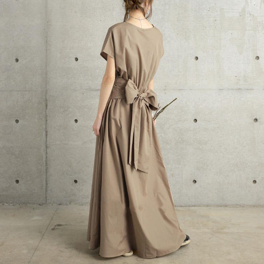 Japanese Back Bow Long Dress – Artistic & Elegant | same ANTHEM