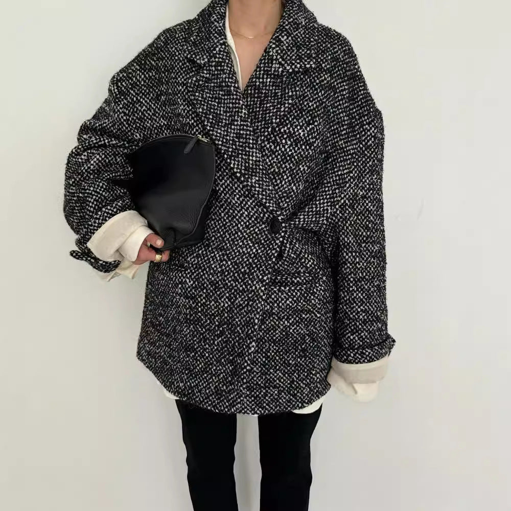 Japanese Floral Lapel Coat for Women | Cozy Autumn & Winter Fashion | same ANTHEM.