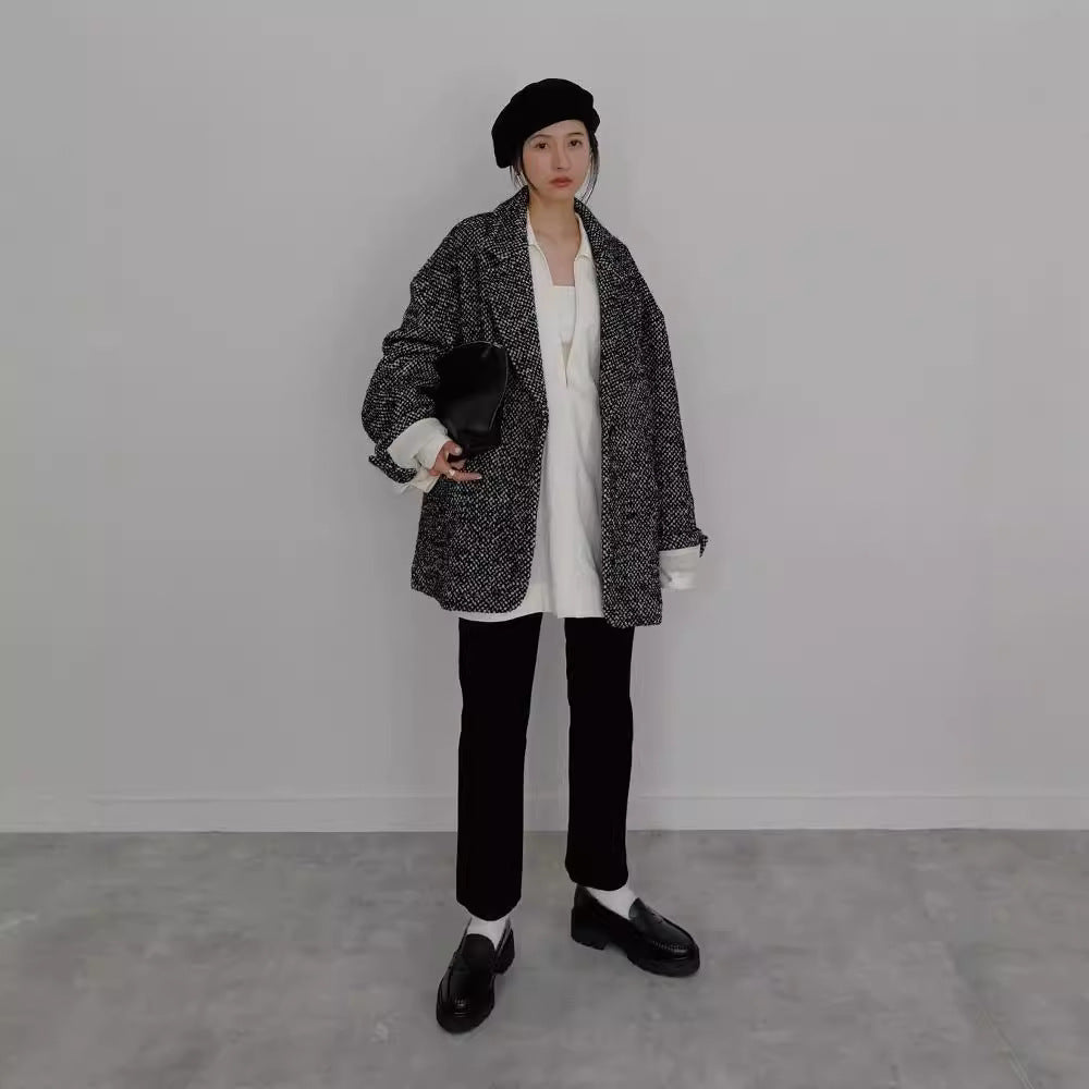 Japanese Floral Lapel Coat for Women | Cozy Autumn & Winter Fashion | same ANTHEM.