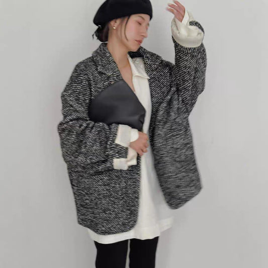 Japanese Floral Lapel Coat for Women | Cozy Autumn & Winter Fashion | same ANTHEM.