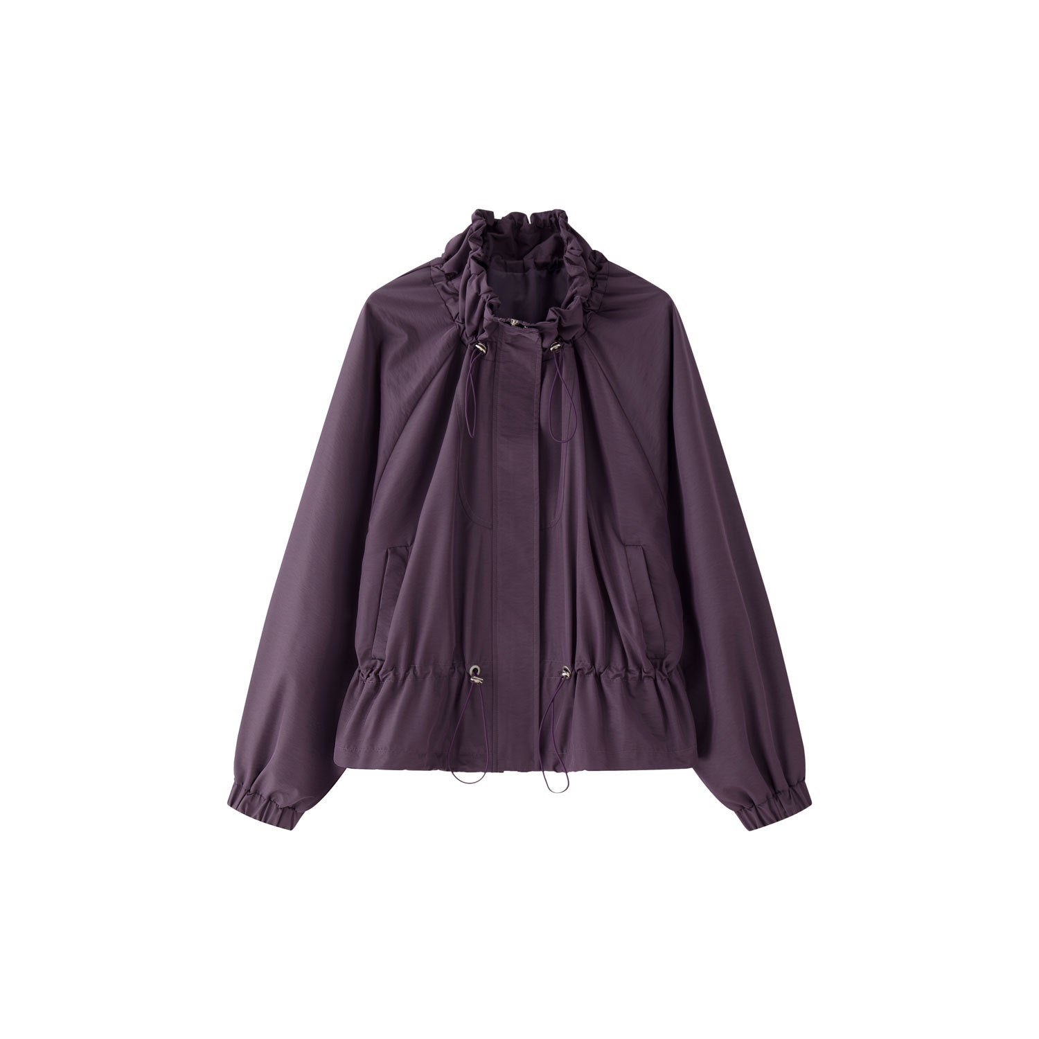 Japanese Flower Bud Jacket – same ANTHEM | Soulmate Streetwear for Women - Deep purple / S