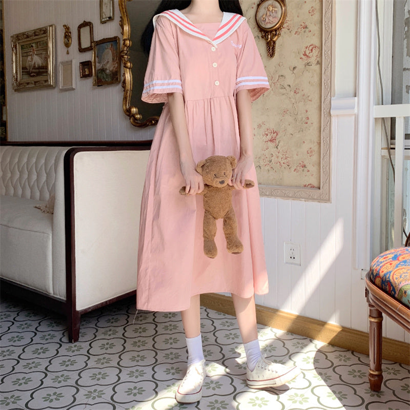 Japanese Sailor Collar Dress – Sweet Style | same ANTHEM