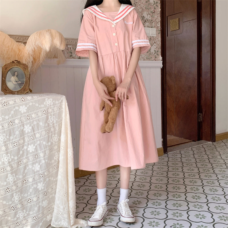Japanese Sailor Collar Dress – Sweet Style | same ANTHEM