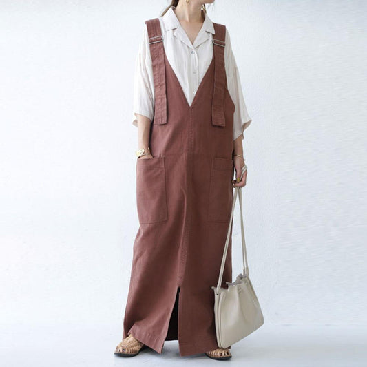 Japanese Wide-Leg Suspender Skirt | same ANTHEM