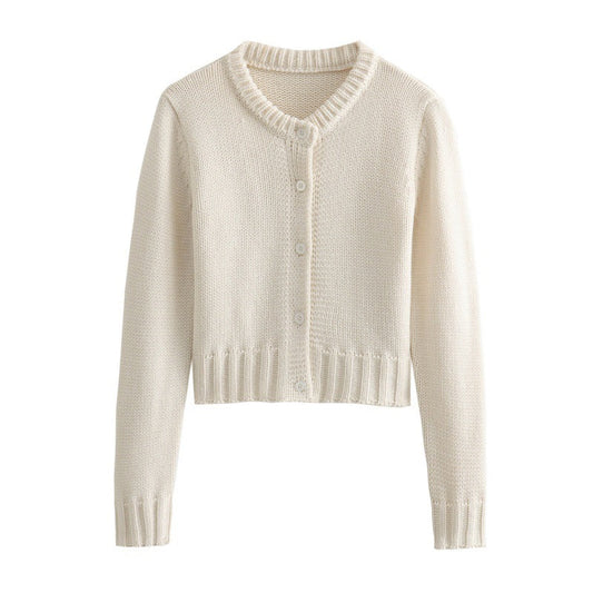 Knitted Casual Cardigan – Made for Lovers & Soulmates - Milky White / L