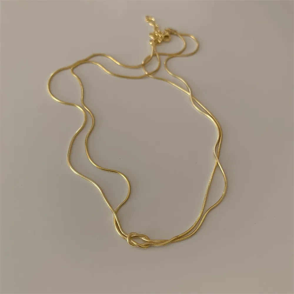 Knotted Titanium Steel Necklace – Minimalist Streetwear Jewelry | same ANTHEM.