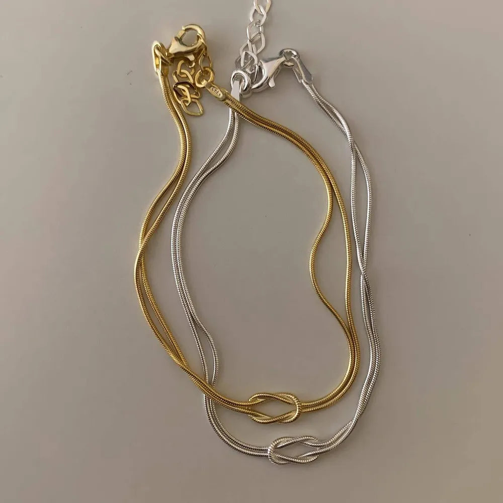 Knotted Titanium Steel Necklace – Minimalist Streetwear Jewelry | same ANTHEM.