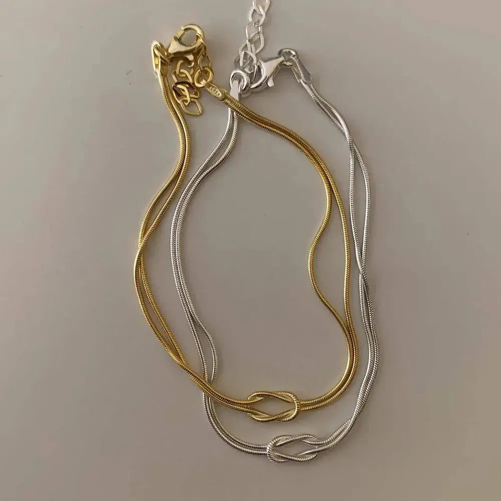 Knotted Titanium Steel Necklace – Minimalist Streetwear Jewelry | same ANTHEM.