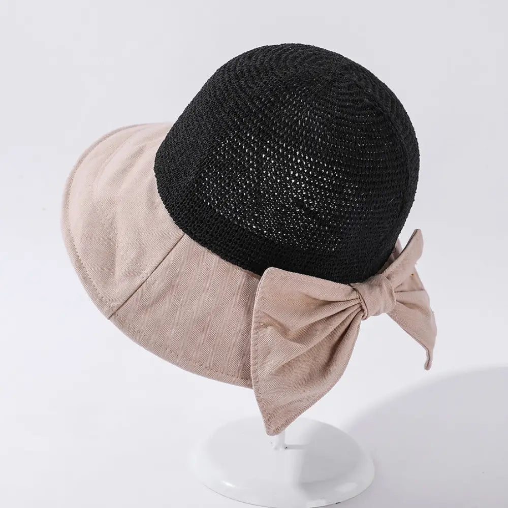 Korean Bow Sunshade Hat – Soulmate Streetwear Essential | same ANTHEM. - Beige / M(56-58cm)
